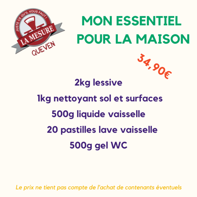 Mon panier tout prêt ! Kit essentiel pour la maison