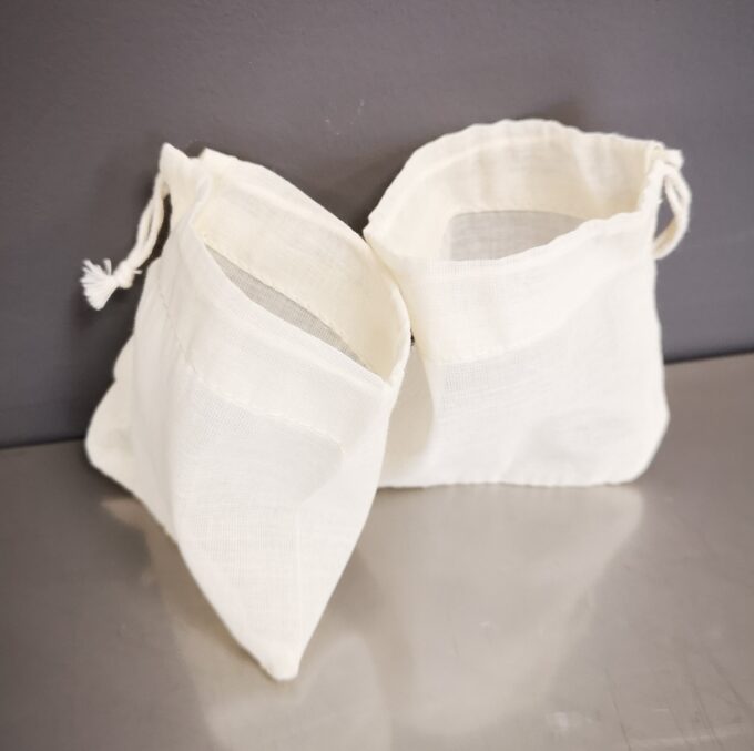 Sachet thé en coton Bio réutilisable